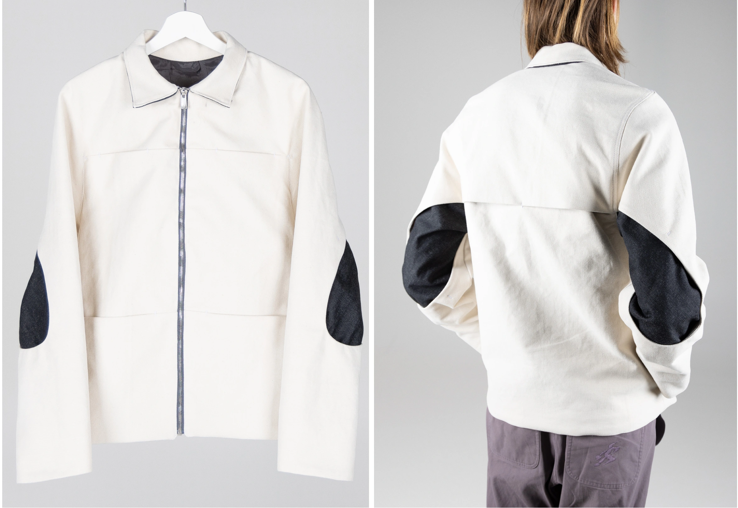 Modular pocket jacket front and back details