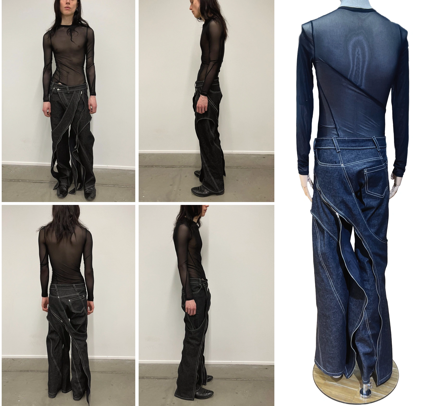 Denim garment photographs and CLO3D development
